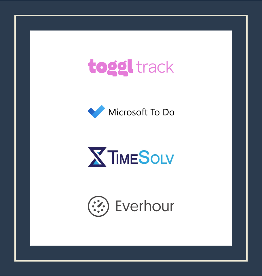 Time tracking software logos