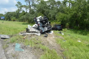 Two Injured After Blowout Causes Crane Truck To Overturn On I-75 Thursday