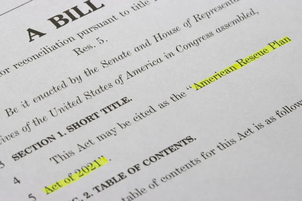 A close up of a proposition bill with some words and phrases highlighted.